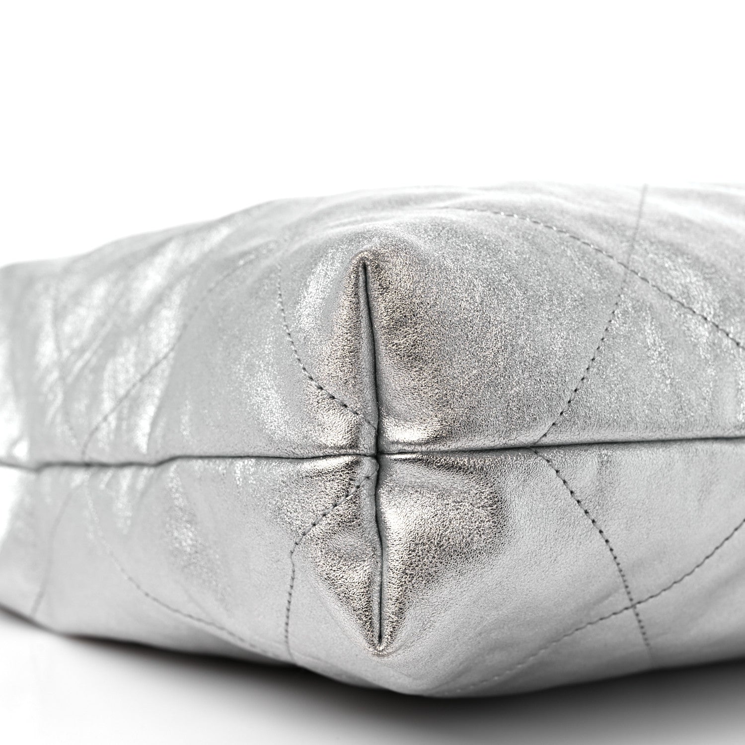 Chanel Metallic Calfskin Quilted Chanel 22 Silver 9 of 10