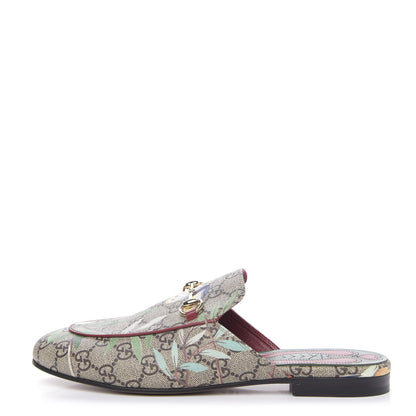 Gucci GG Supreme Monogram Tian Womens Princetown Slippers 39.5 Beige Ebony Multicolor 1 of 7
