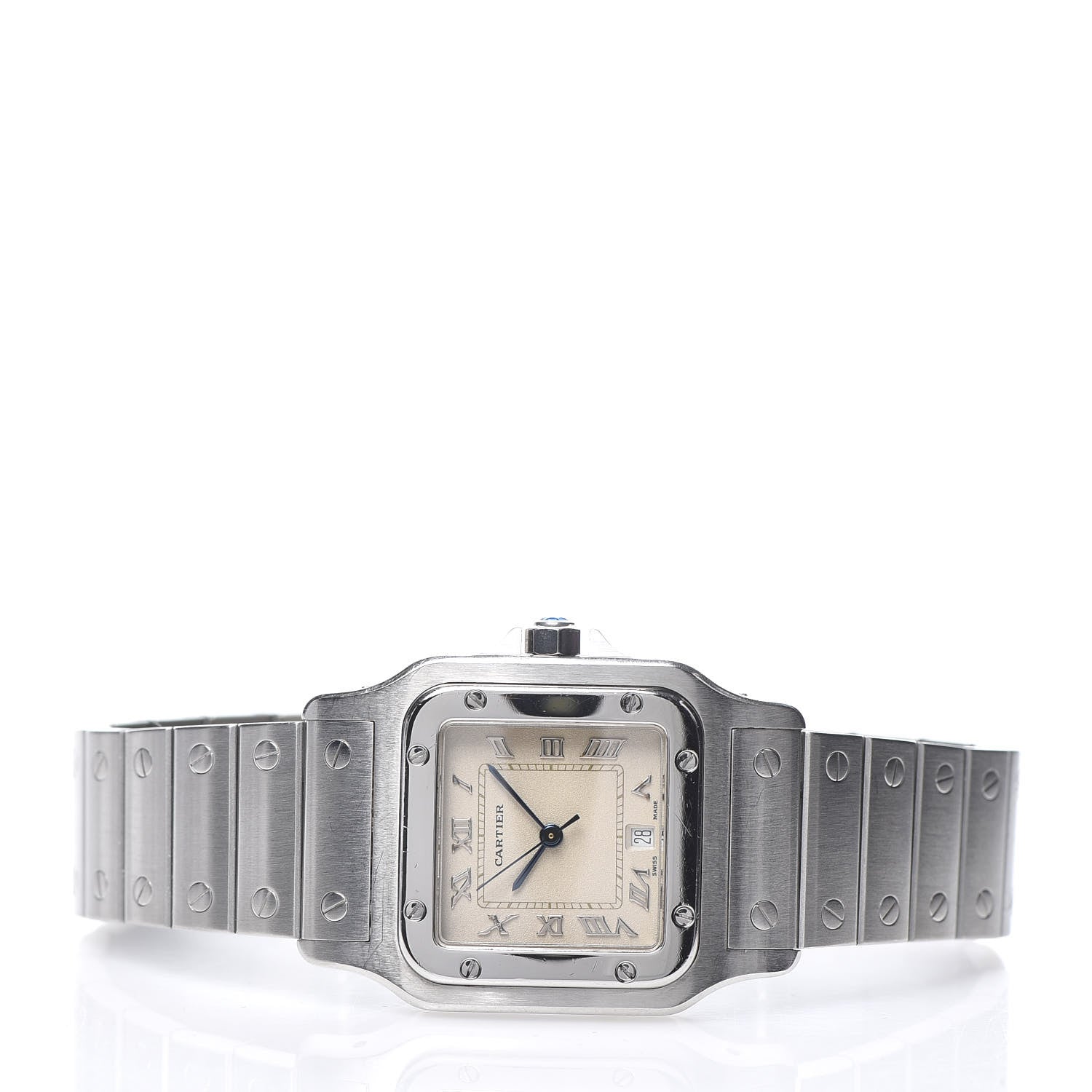 Cartier Stainless Steel 29mm Santos De Galbee Quartz Watch 3 of 6