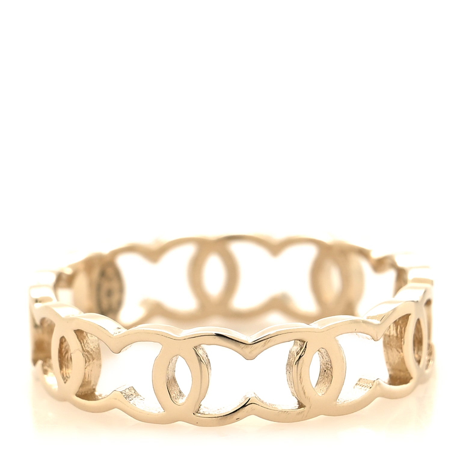 Chanel Metal CC Ring 54 7 Gold 3 of 5