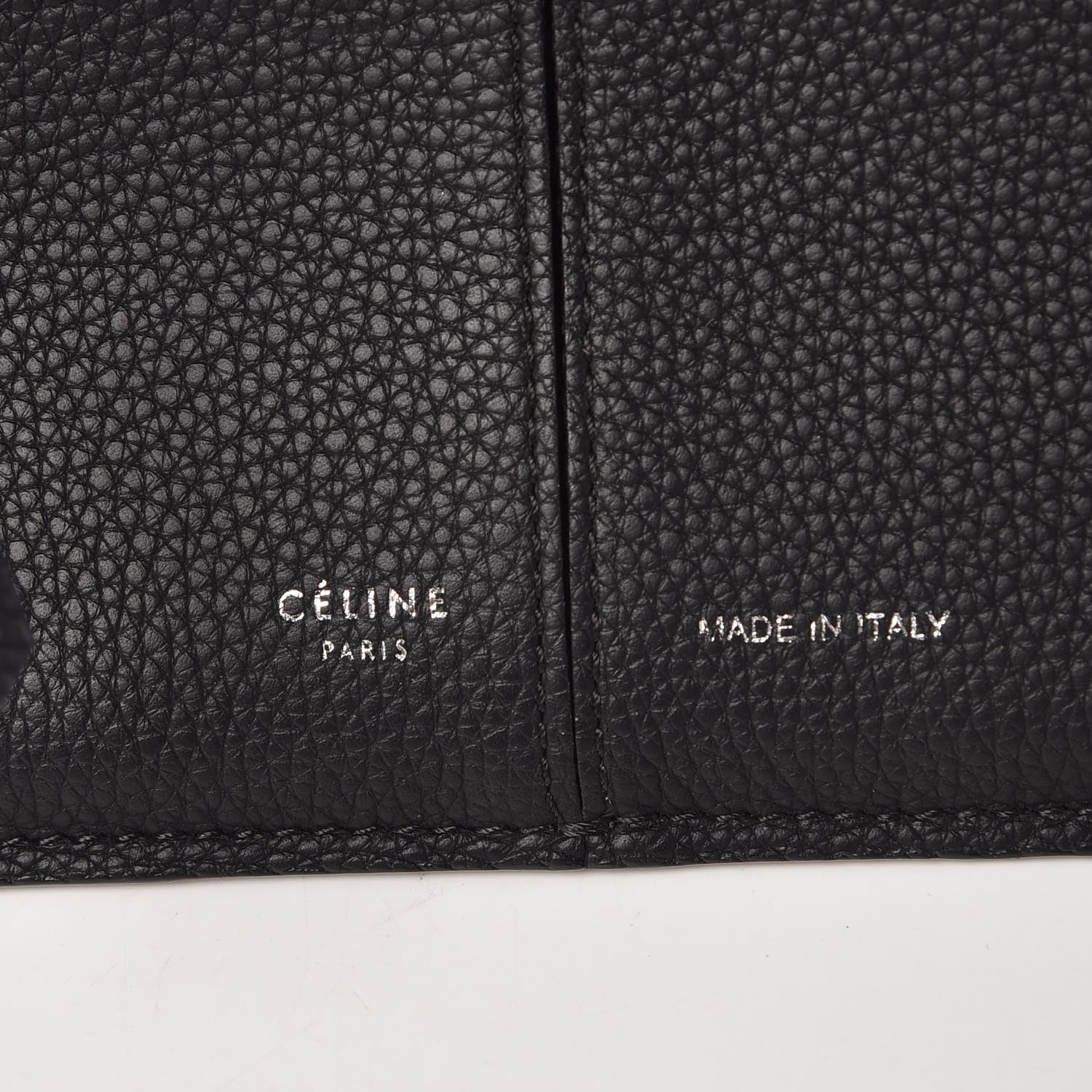 Celine Baby Grained Calfskin Small Tri-Fold Bag Black 8 of 8