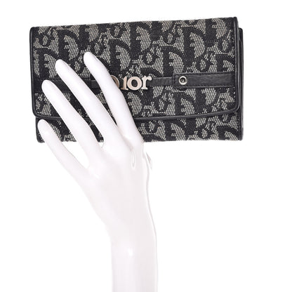 Christian Dior Monogram Continental Wallet Black 2 of 8