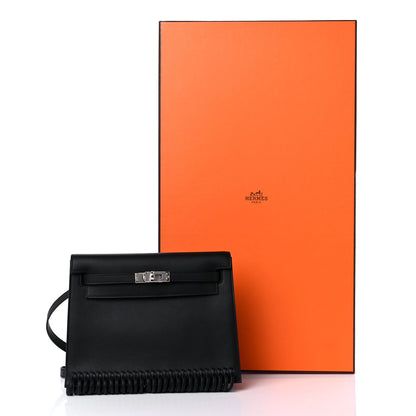 Hermes Swift Kelly Danse Anate Fringed Belt Bag Black 13 of 13