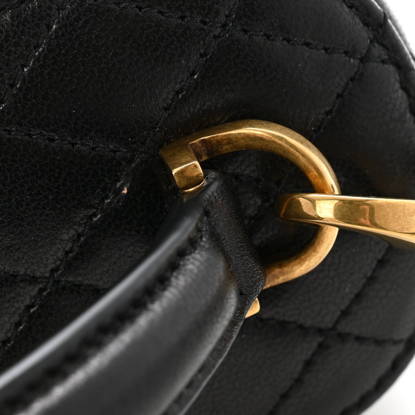 Lambskin Quilted Mini Gaby Vanity Case Black
