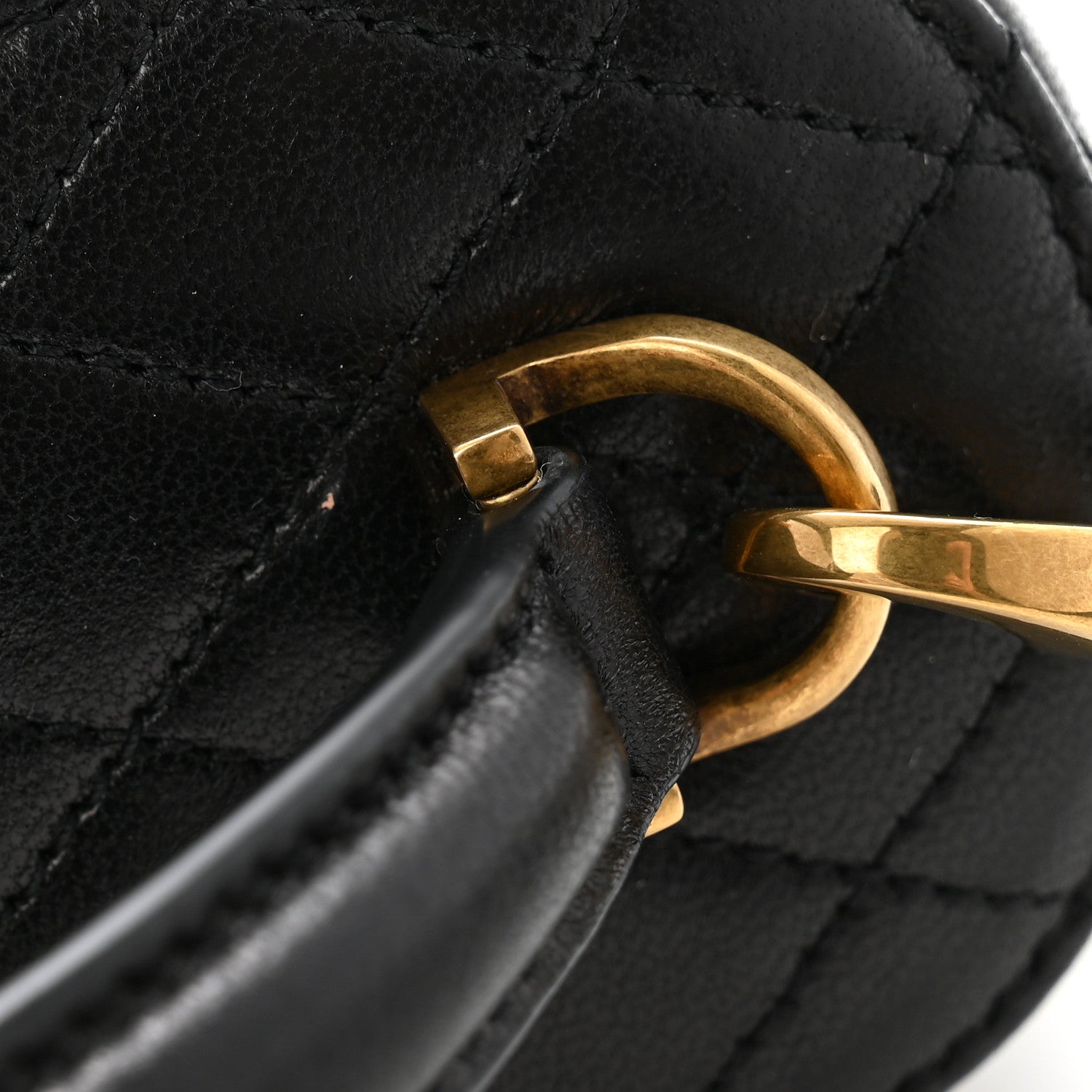 Saint Laurent Lambskin Quilted Mini Gaby Vanity Case Black 10 of 12