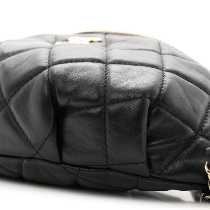 Chanel Lambskin Quilted Resin Bi-Color Waist Bag Fanny Pack Black 10 of 10