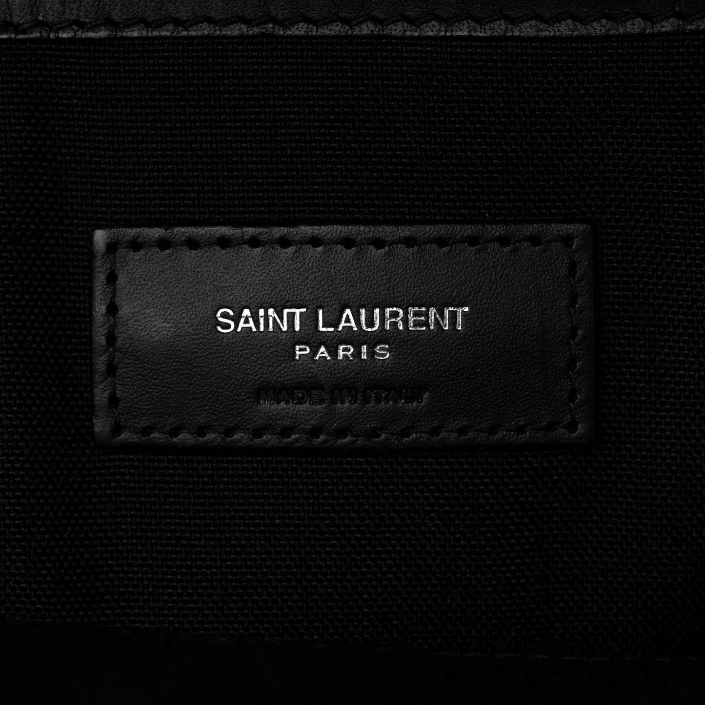 Canvas Signature Embroidered City Backpack Black