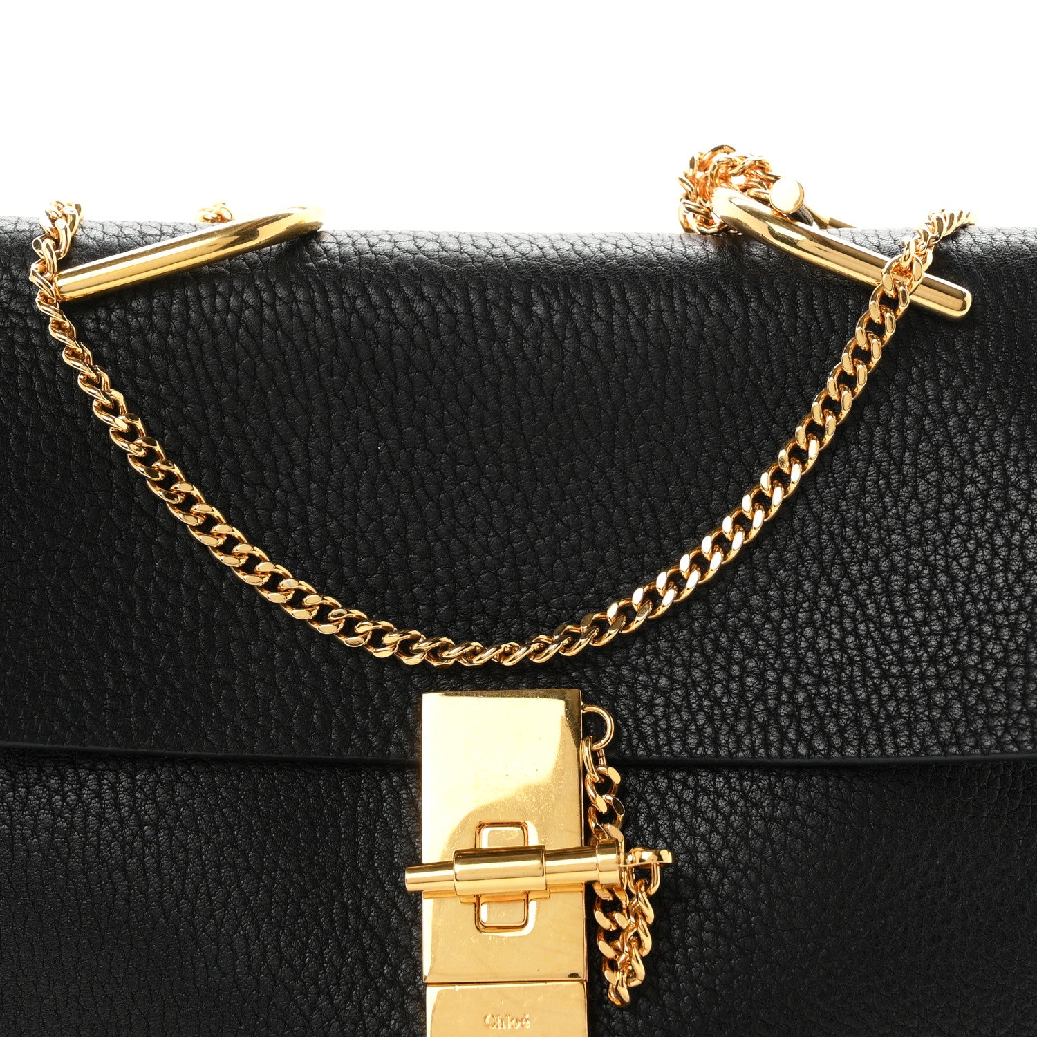Chloe Grained Lambskin Drew Shoulder Bag Black 8 of 10