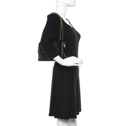 Chanel Glazed Calfskin Quilted Medium Single Flap Black 2 of 15