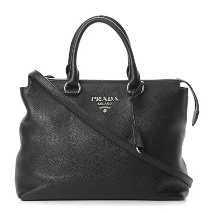 Prada Vitello Daino Tote Black 1 of 11