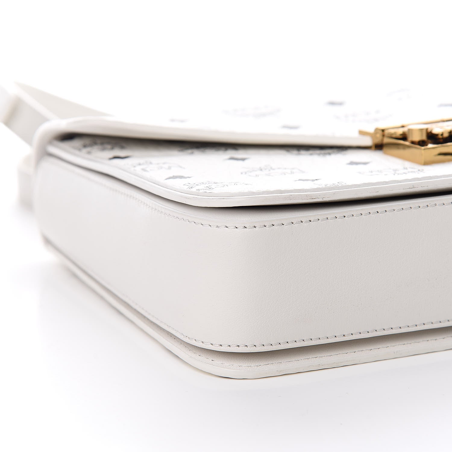 MCM Visetos Medium Patricia Satchel White 8 of 9