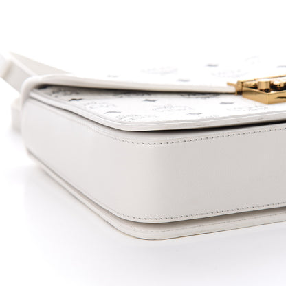 MCM Visetos Medium Patricia Satchel White 8 of 9