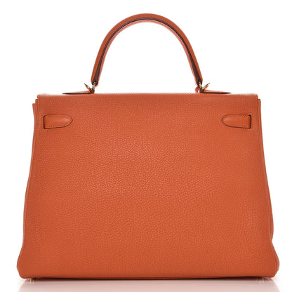 Hermes Togo Kelly Retourne 35 Orange 28 of 34