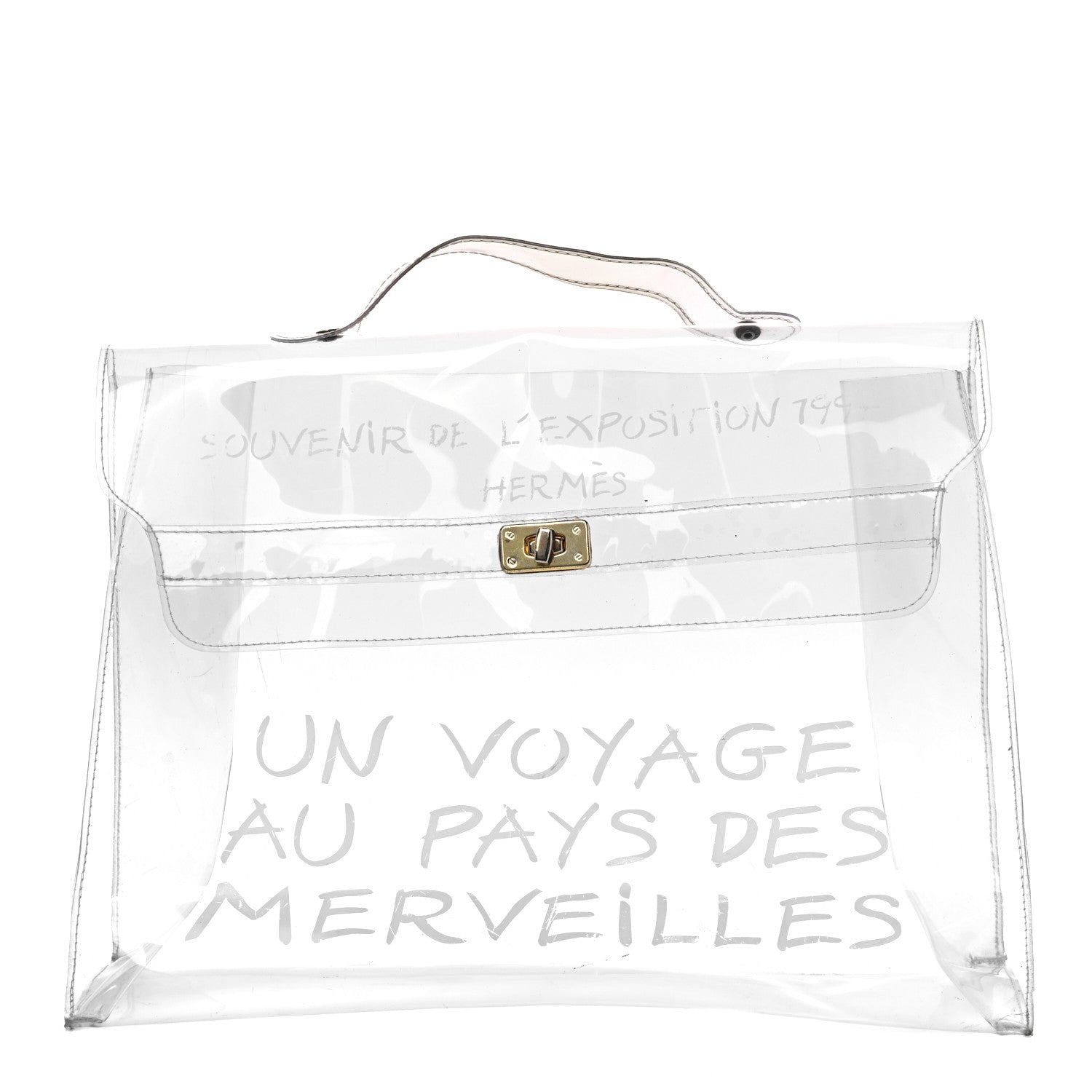 Hermes Vinyl Souvenir De L'Exposition Kelly Transparent 1 of 12