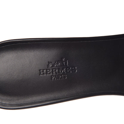 Hermes Calfskin Mona Sandals 38.5 Black 7 of 8