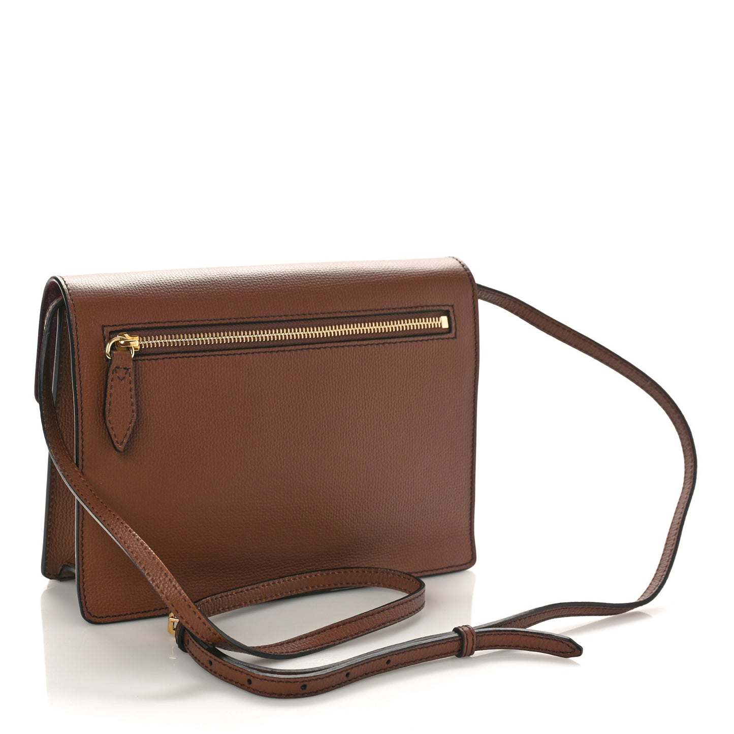 Derby Calfskin House Check Small Macken Crossbody Bag Tan