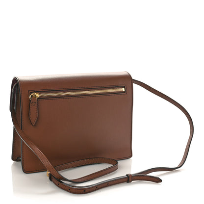 Burberry Derby Calfskin House Check Small Macken Crossbody Bag Tan 3 of 8