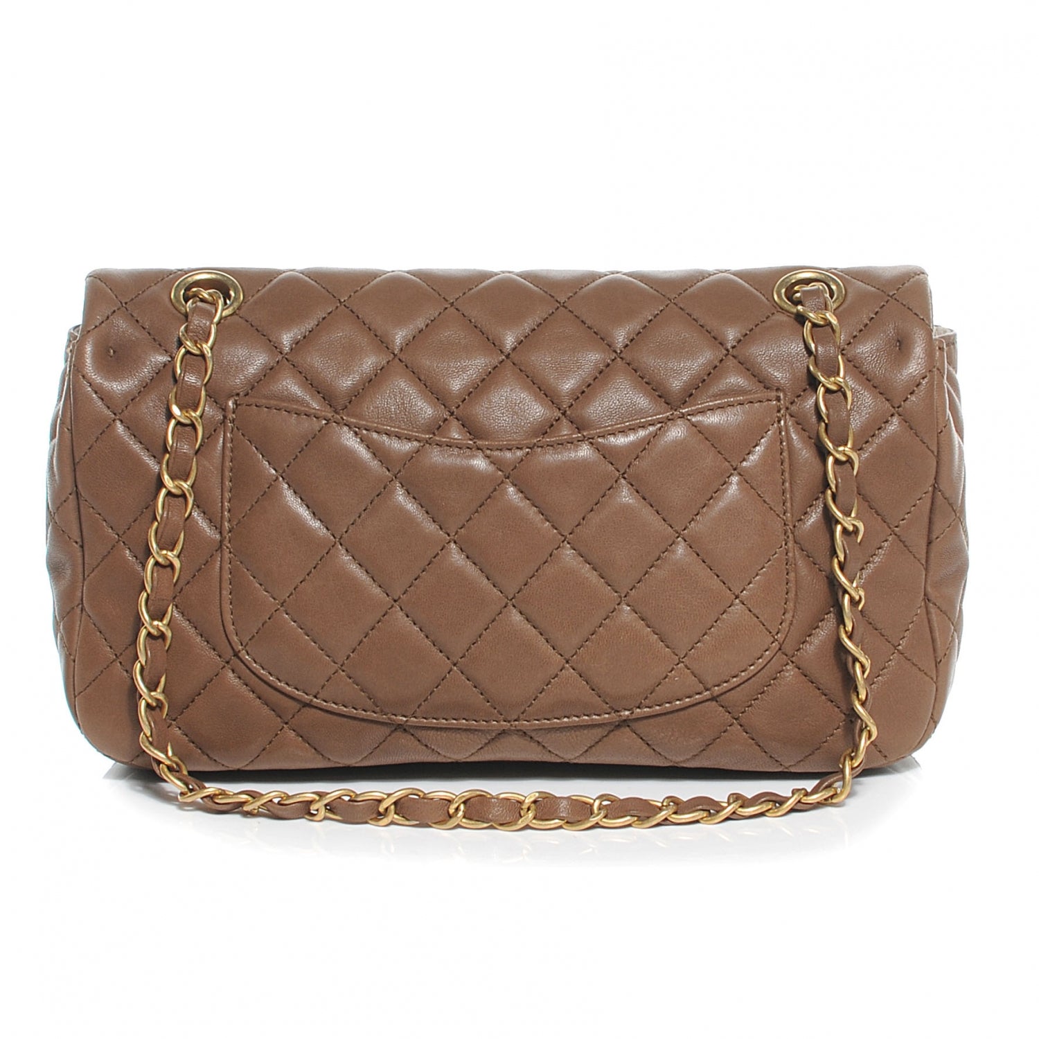 Chanel Lambskin Quilted Cruise Charm Medium Flap Brown 6 of 9