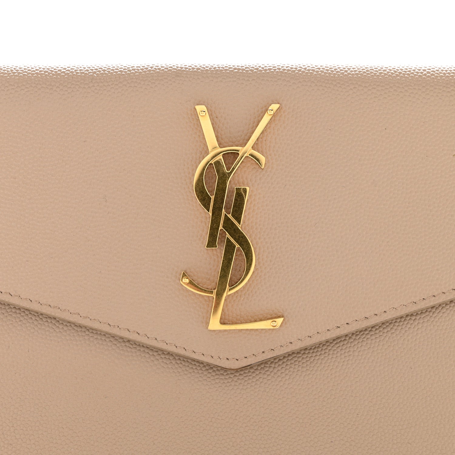 Saint Laurent Grain De Poudre Uptown Pouch Dark Beige 8 of 9