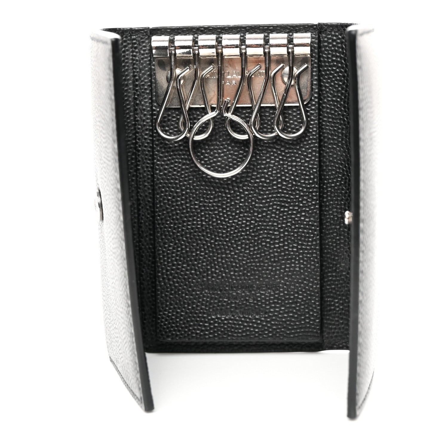 Saint Laurent Grain De Poudre Key Holder Wallet Black 5 of 9