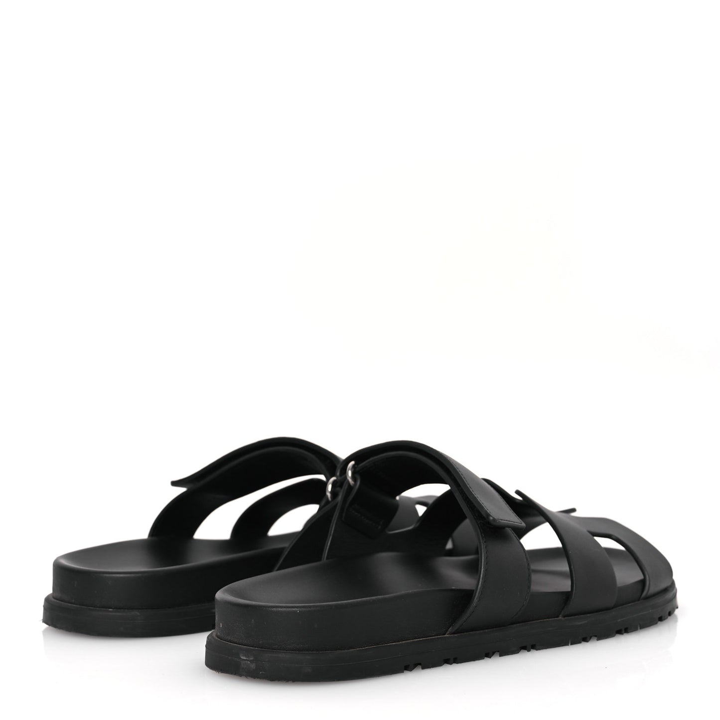 Calfskin Womens Chypre Sandals 39.5 Black