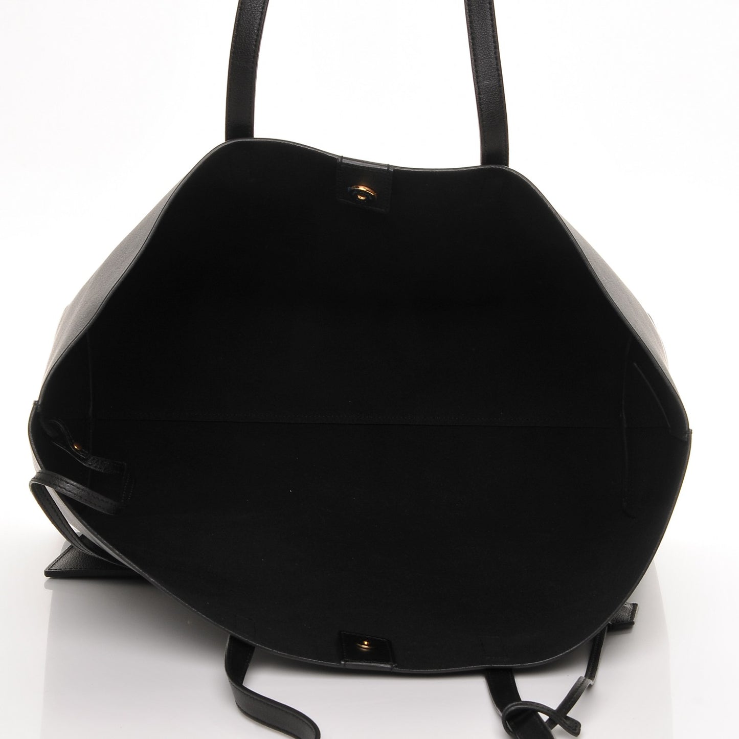 Calfskin Large Shopping Tote Black