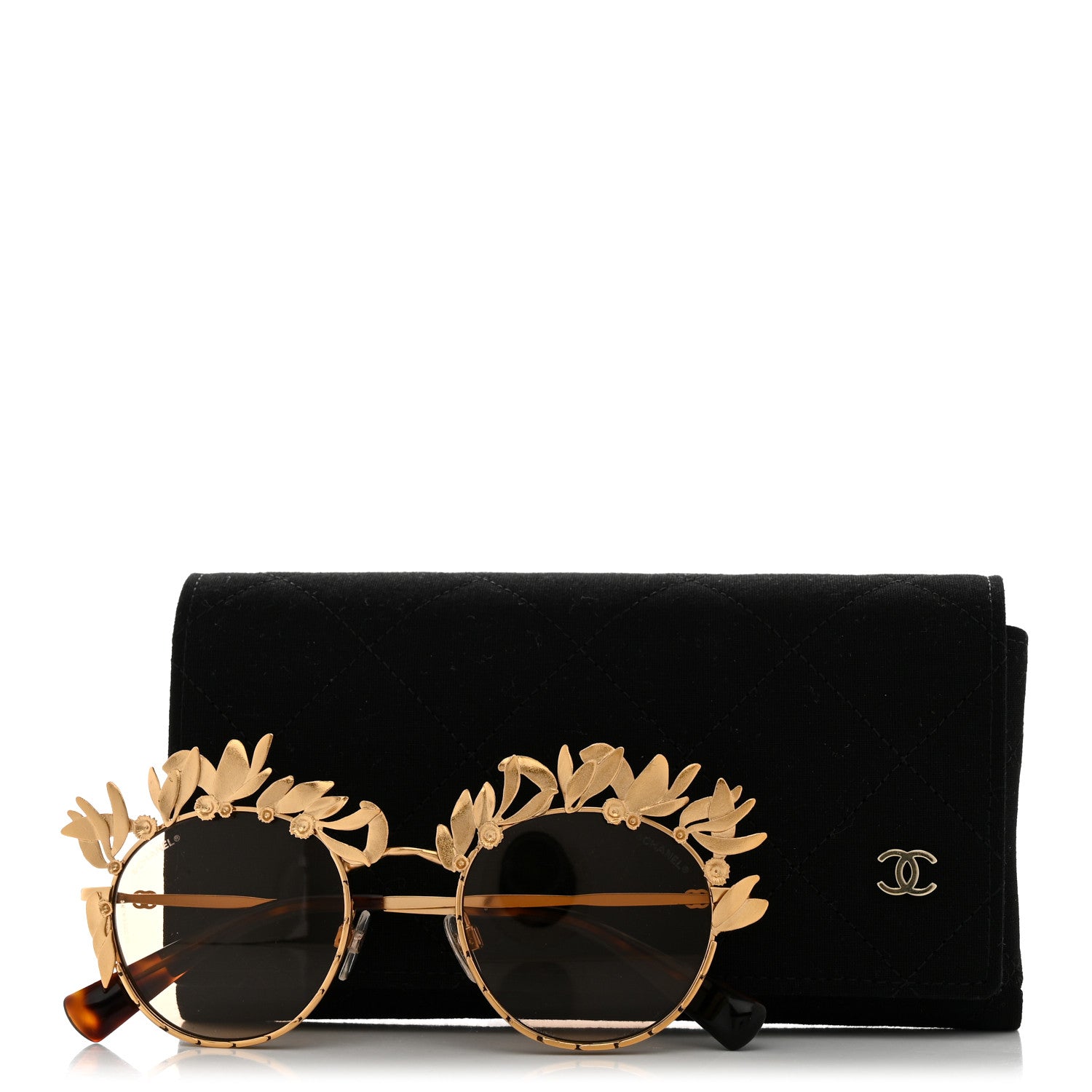 Chanel Round Pantos Sunglasses L-4732 Light Brown Gold 7 of 7
