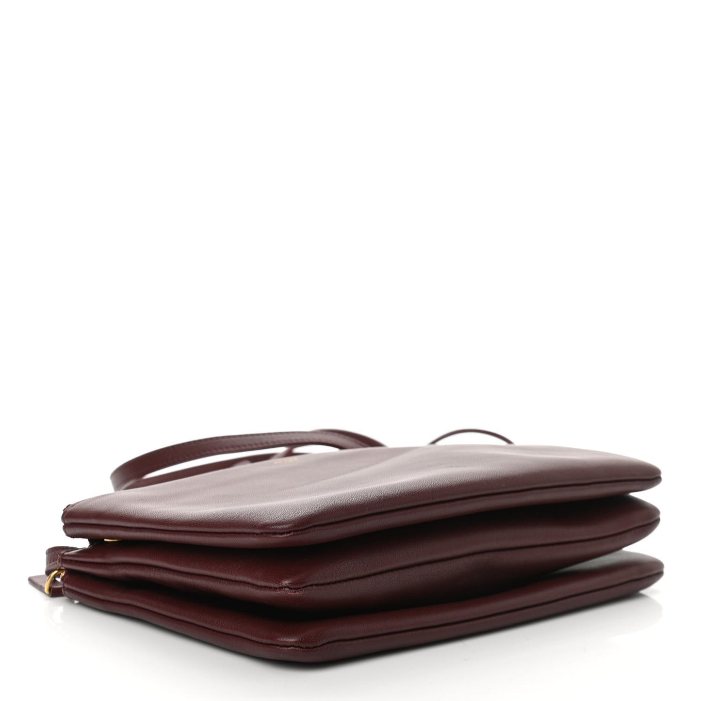 Lambskin Large Trio Crossbody Bag Burgundy