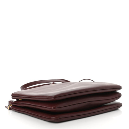 Celine Lambskin Large Trio Crossbody Bag Burgundy 4 of 11