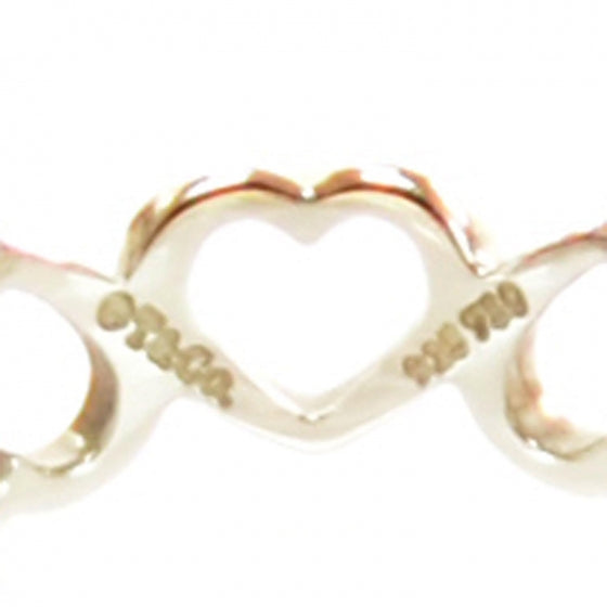 Tiffany Sterling Silver 18k Rose Gold Hearts Ring 7 4 of 5