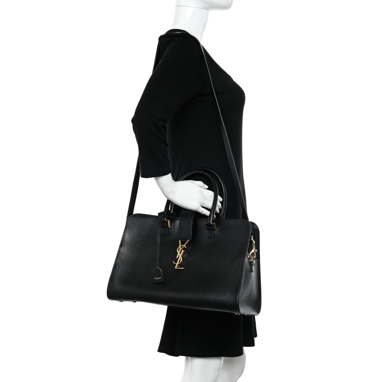 Smooth Calfskin Medium Monogram Cabas Black