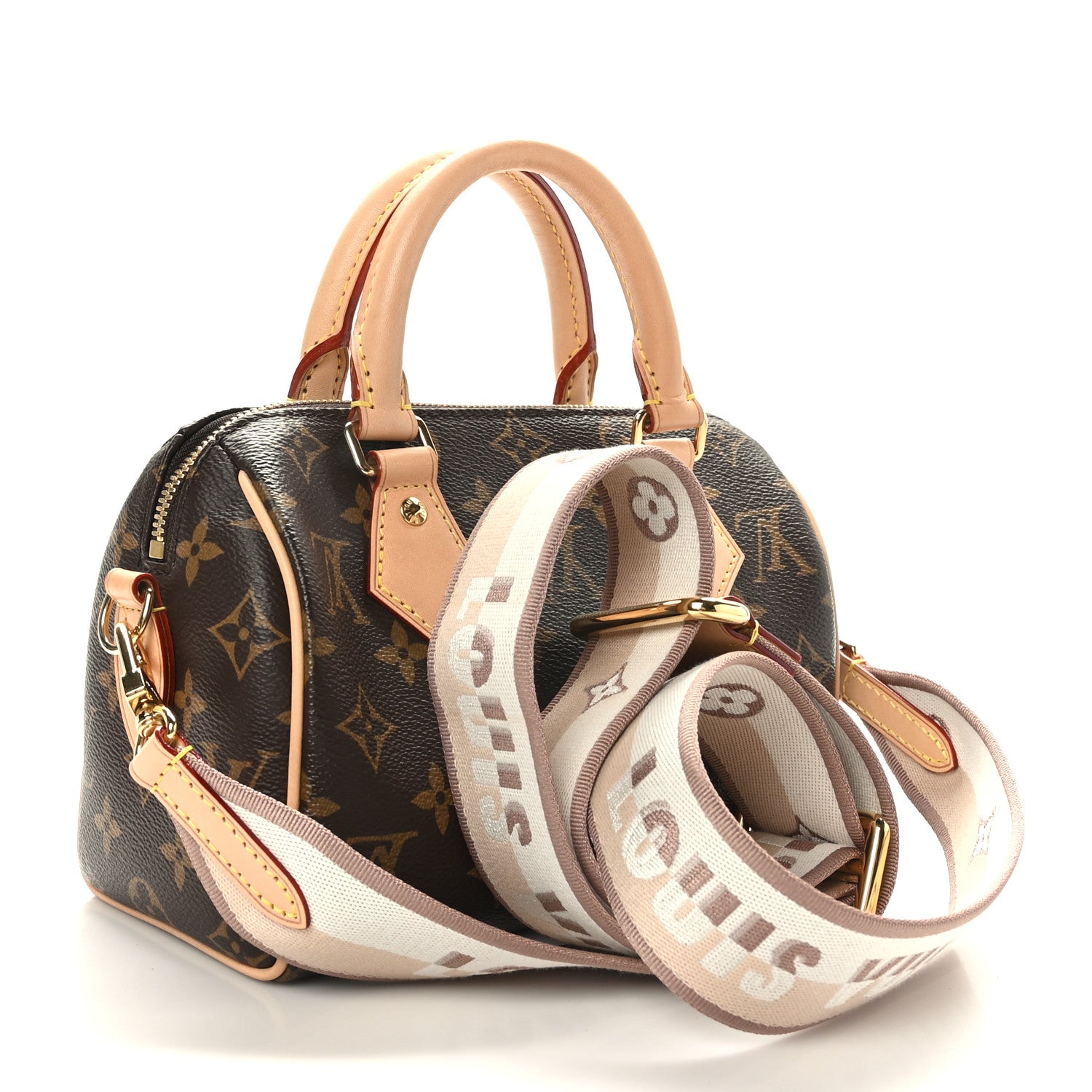 Louis Vuitton Monogram Speedy Bandouliere 20 Beige 3 of 8