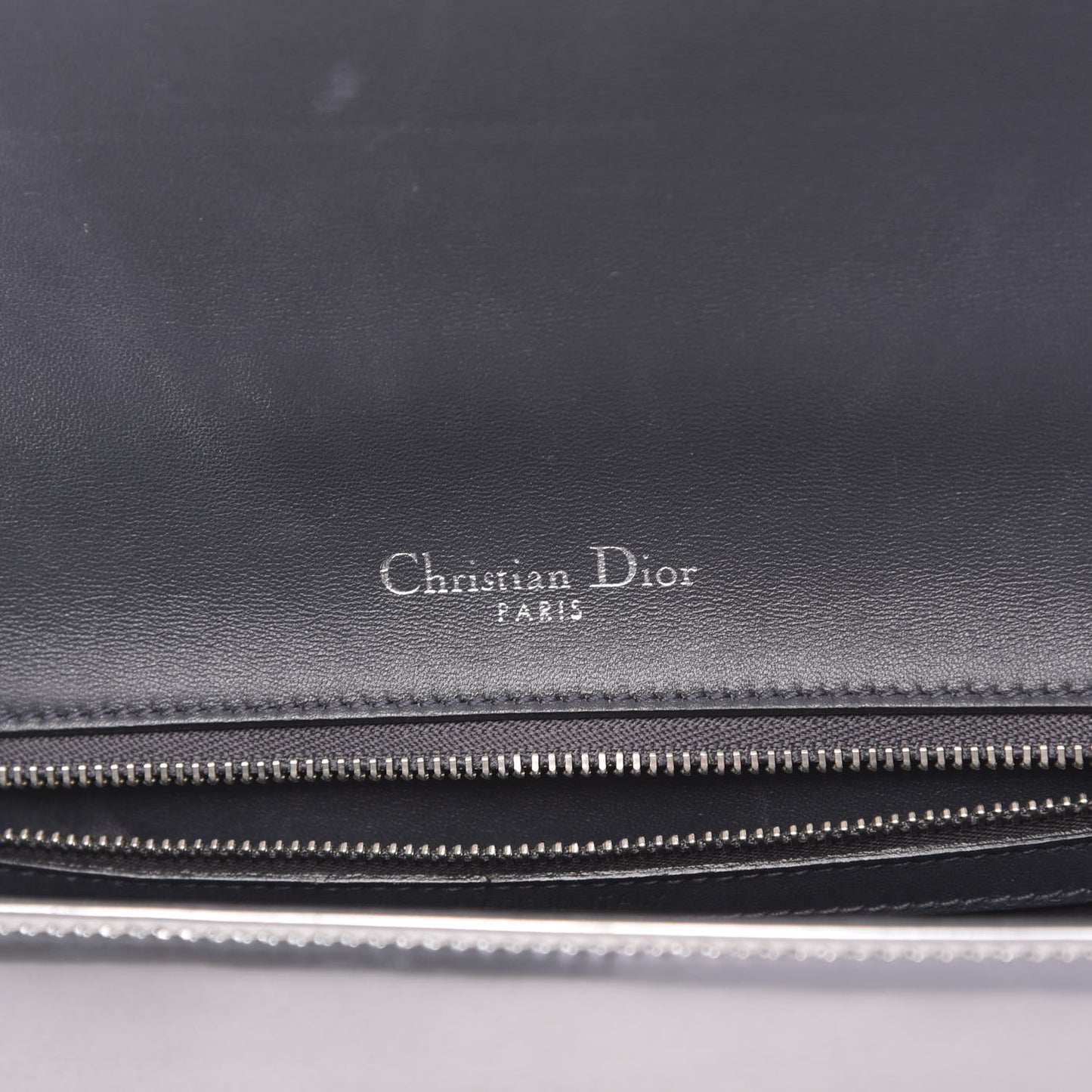 Metallic Patent Micro-Cannage Medium Diorama Flap Bag Silver