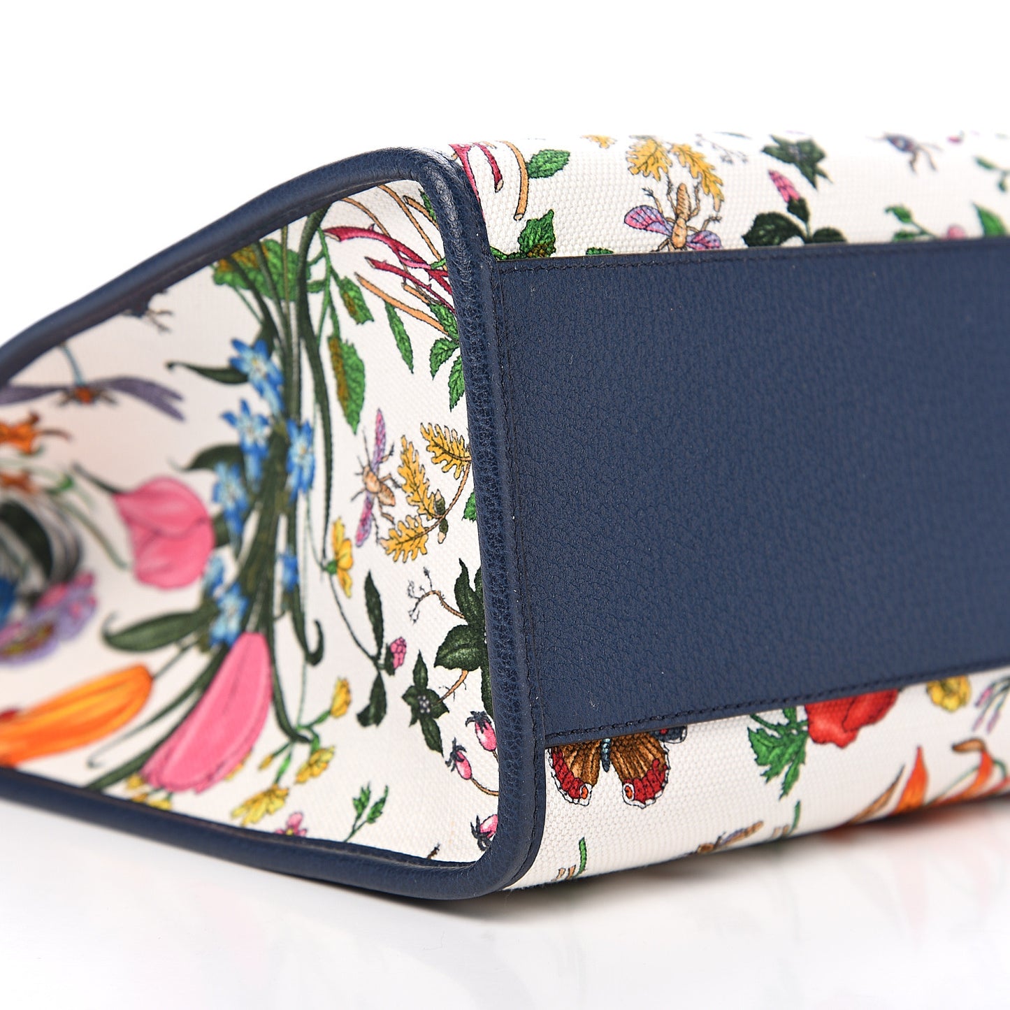 Canvas Large Flora Tote Navy Multicolor