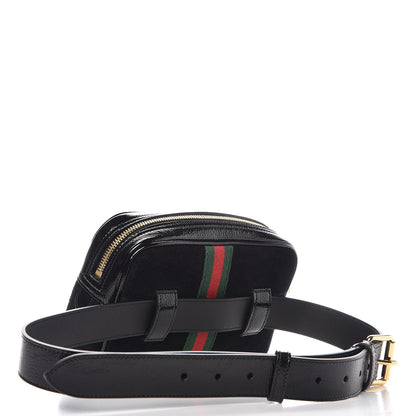 Gucci Suede Small Ophidia Belt Bag 85 34 Black 3 of 9