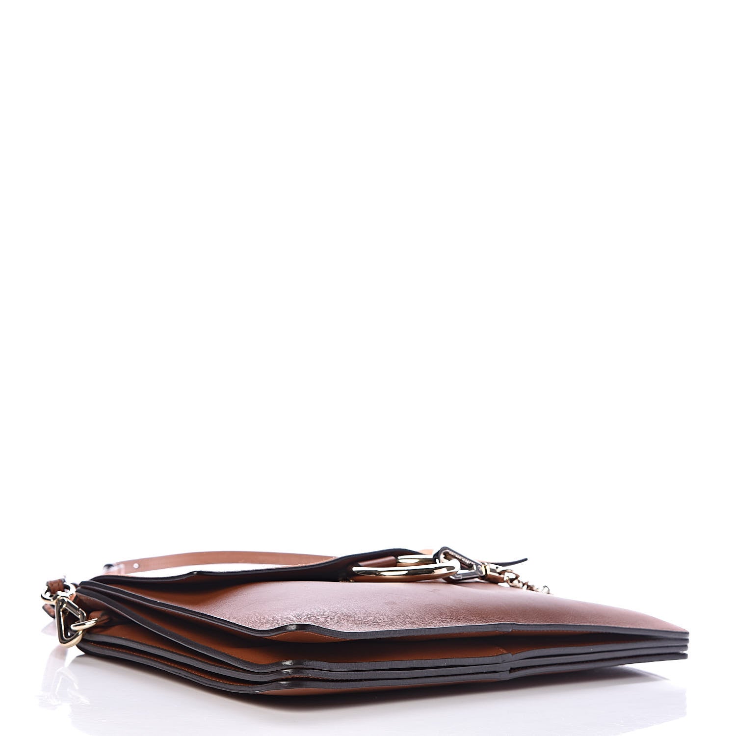Chloe Suede Calfskin Medium Faye Shoulder Bag Tobacco 4 of 11