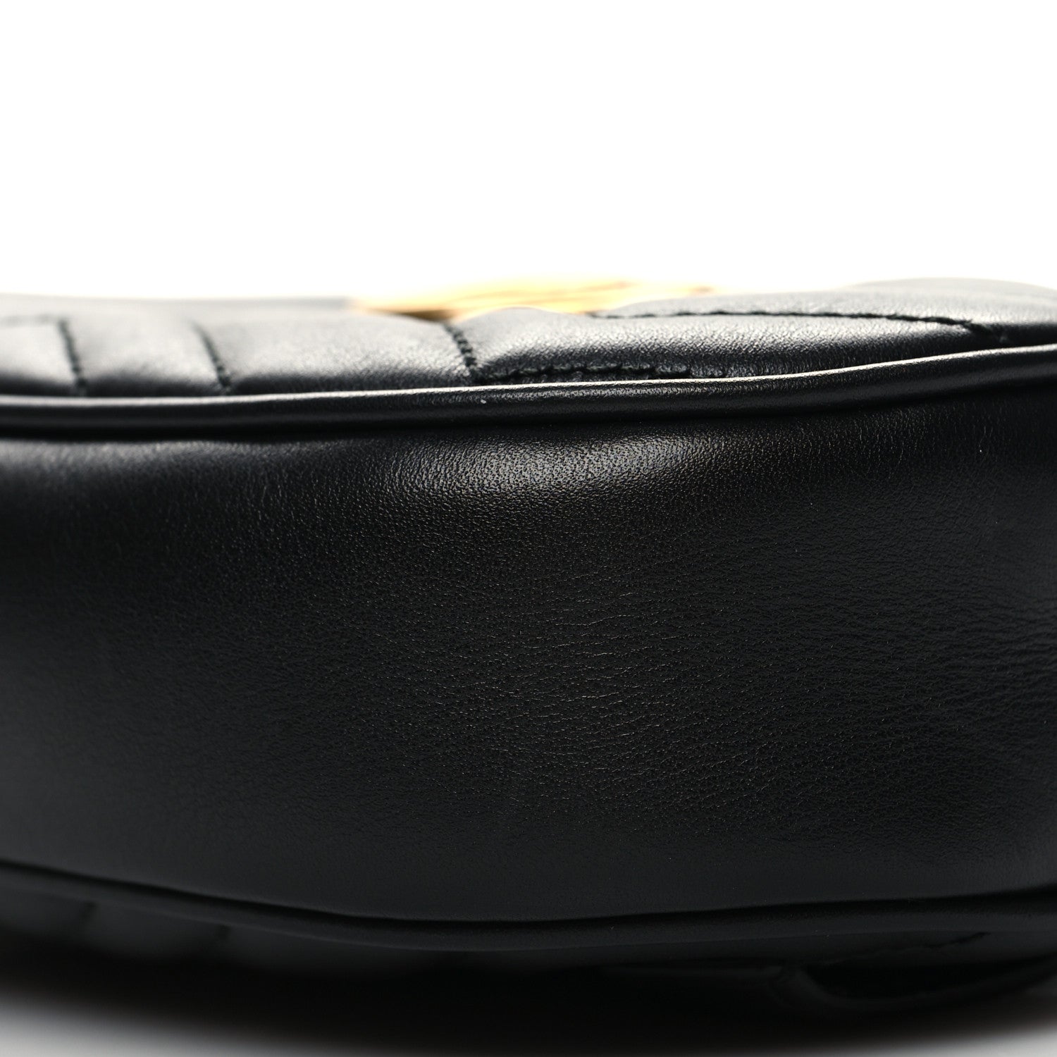 Gucci Calfskin Matelasse GG Marmont Belt Bag 85 34 Black 11 of 11