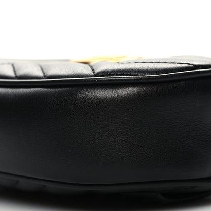 Gucci Calfskin Matelasse GG Marmont Belt Bag 85 34 Black 11 of 11