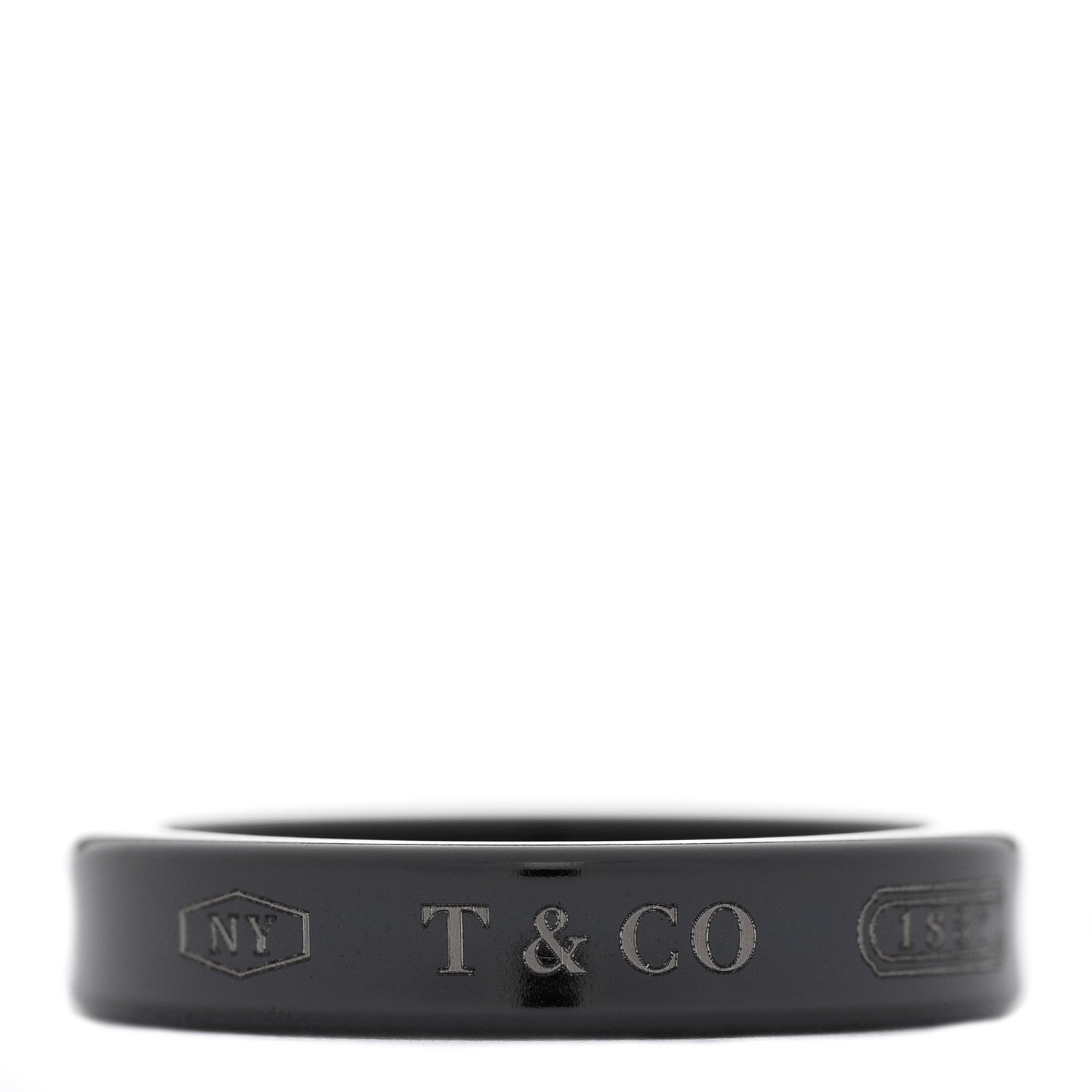 Tiffany Titanium 1837 Narrow Band Ring 51 5.75 1 of 4