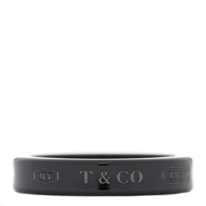 Tiffany Titanium 1837 Narrow Band Ring 51 5.75 1 of 4