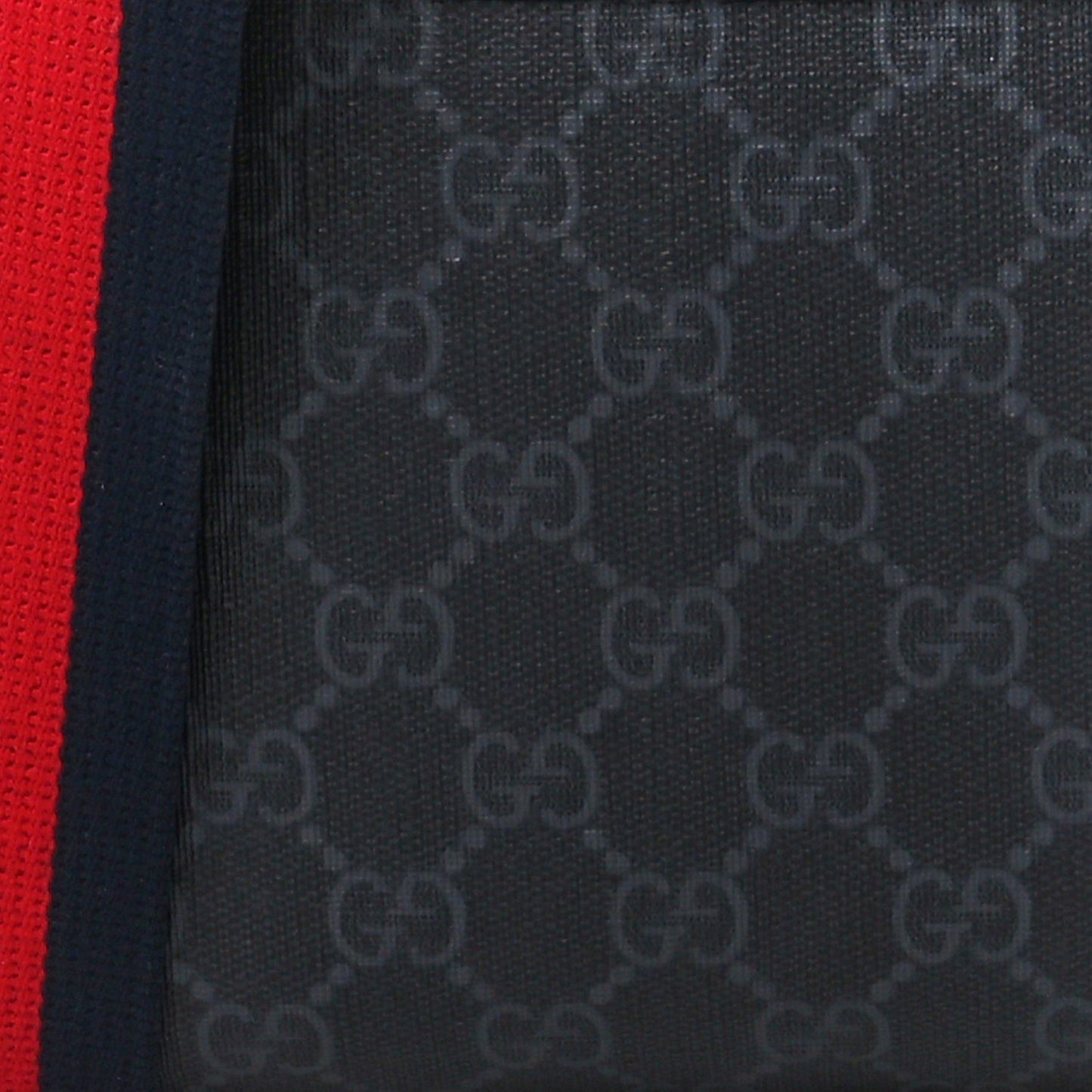 GG Supreme Monogram Web Small Flat Messenger Bag Black Grey