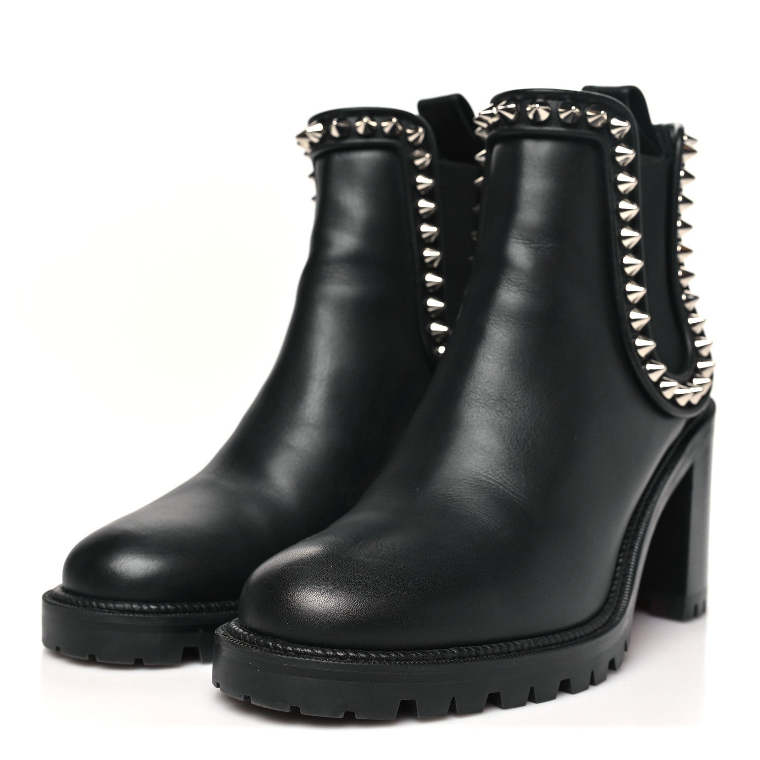 Christian Louboutin Nappa Spiked Capahutta 70 Chelsea Boots 40 Black 4 of 8