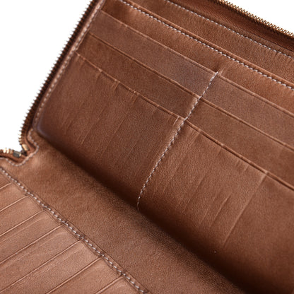 Gucci Metallic Guccissima Twins Zip Around Organizer Wallet Bronze 11 of 14