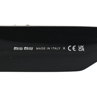Miu Miu Acetate Rectangle Sunglasses SMU 09W Black 5 of 7