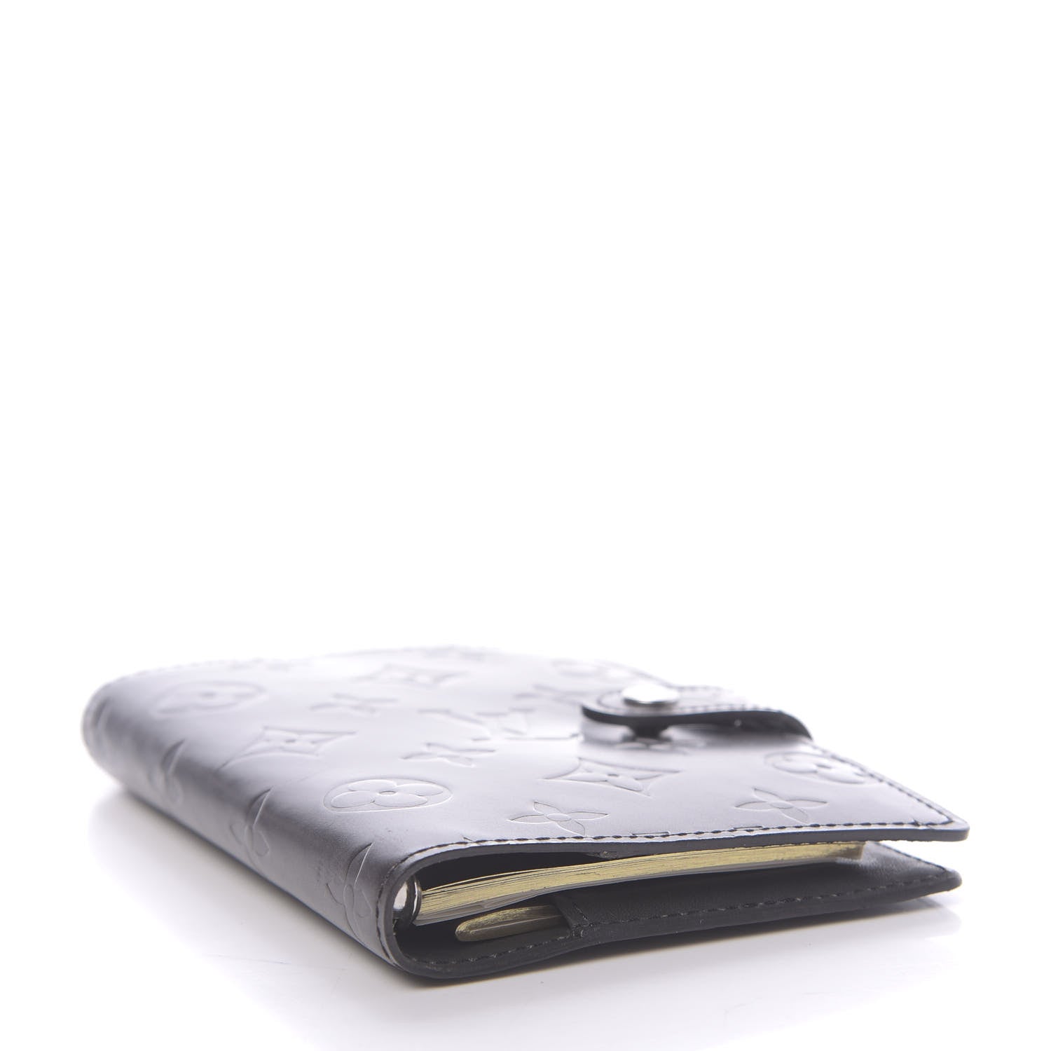 Louis Vuitton Mat Monogram Small Ring Agenda Cover Black 4 of 7
