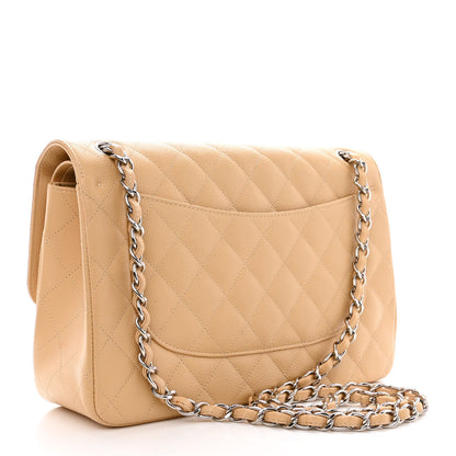 Chanel Caviar Quilted Jumbo Double Flap Beige Clair 3 of 14