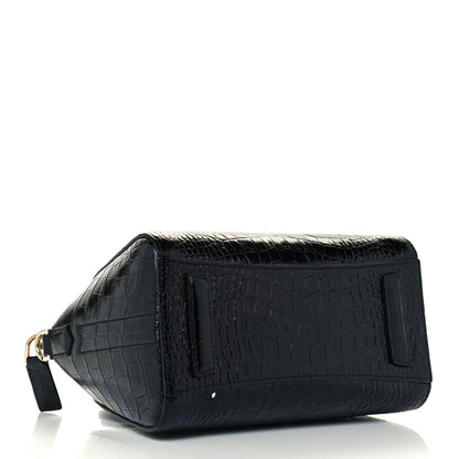 Givenchy Calfskin Crocodile Embossed Mini Antigona Black 4 of 11