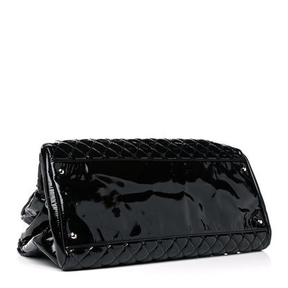 Chanel Patent Quilted Maxi Just Mademoiselle Bowling Bag Black 4 of 12