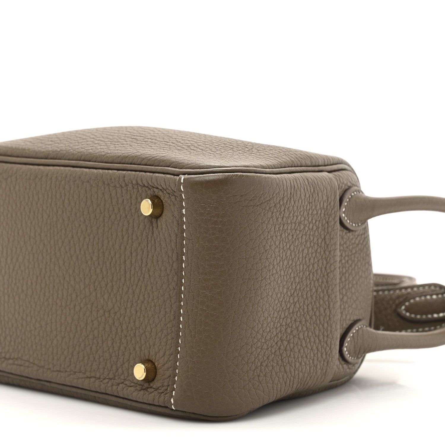 Hermes Taurillon Clemence Mini Lindy 20 Etoupe 9 of 11