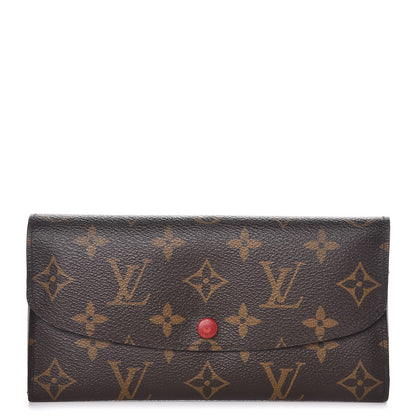 Louis Vuitton Monogram Emilie Wallet Red 1 of 13